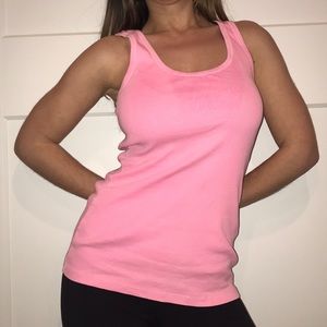 Charlotte Russe Bright Neon Pink Tank Large